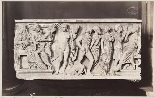 Marble Sarcophagus showing the story of Phaedra and Hippolytus, by Louise Laffon
