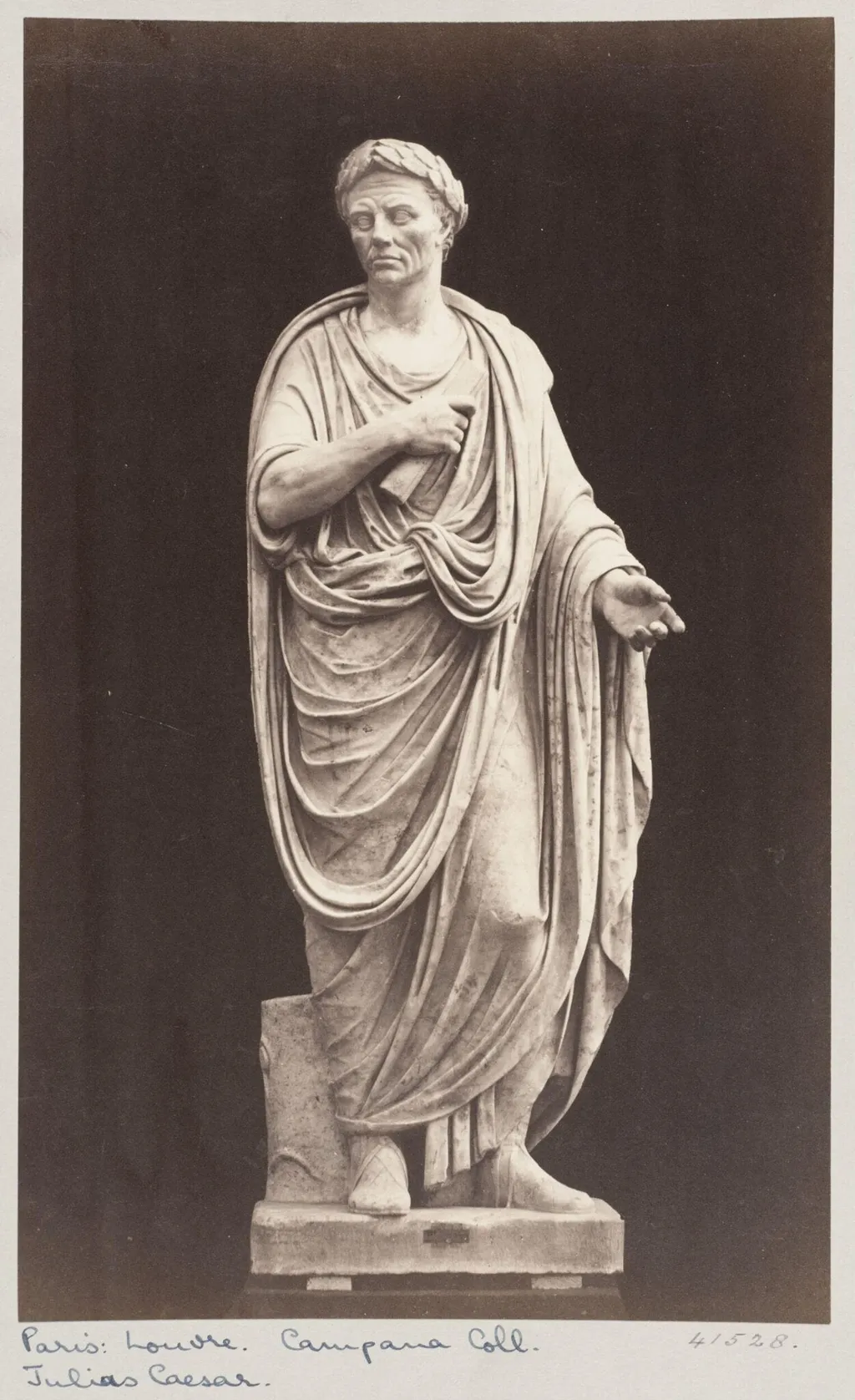Marble Statue of Julius Caesar, by Louise Laffon, photographic, 1864