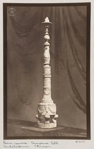 Marble stem from candelabrum, by Louise Laffon