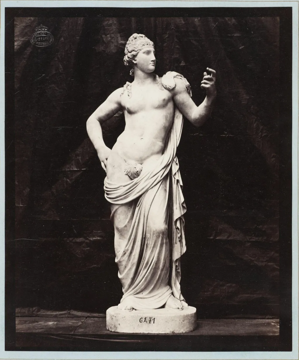 Unidentified marble statue, by Louise Laffon, photographic, 1864