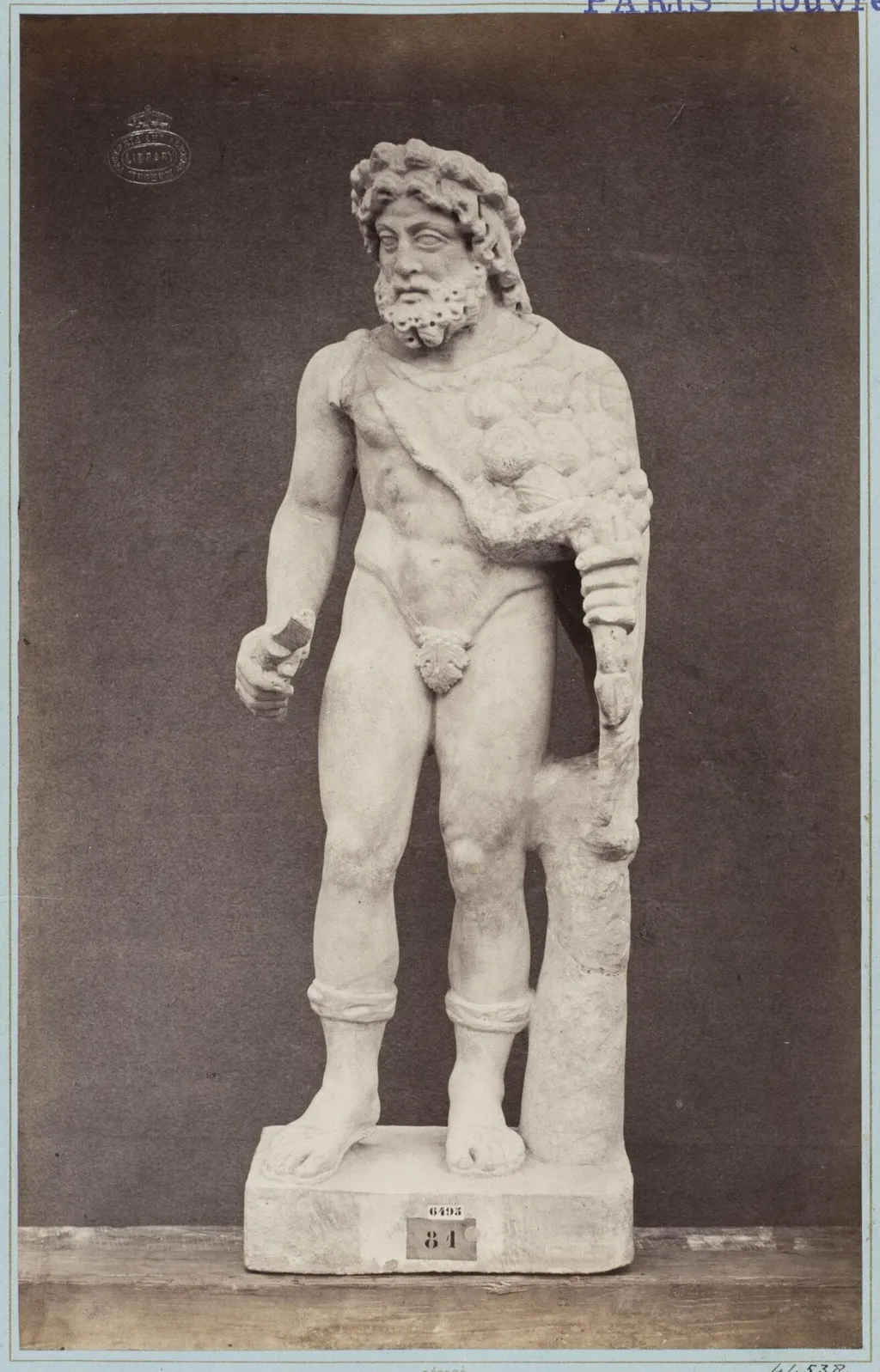 Vertumness statuette in marble, by Louise Laffon, photographic, 1864