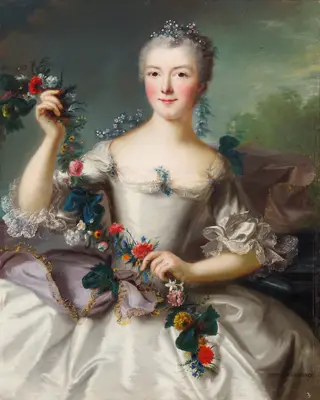 Louise Margarethe (1730-1820) Prinzessin Arenberg, Dreiviertelporträt