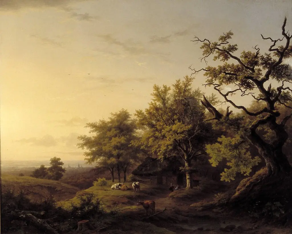 Gelders landscape with cows, by Louwrens Hanedoes