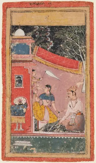 Lovers on a Terrace: Ramakali Ragini of Hindol, from a Bundi Ragamala