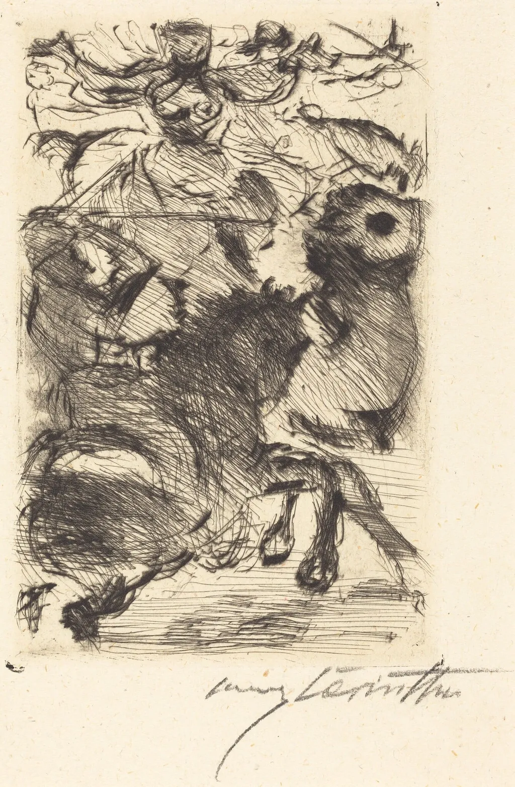 Adhba die Kamelin (Adhba the Camel), by Lovis Corinth, ink, 1919