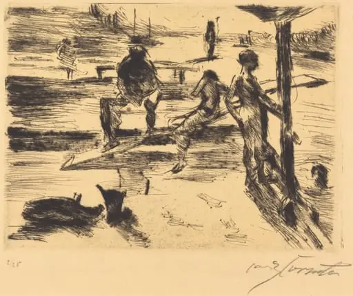 Badeanstalt (Bathing Place), by Lovis Corinth