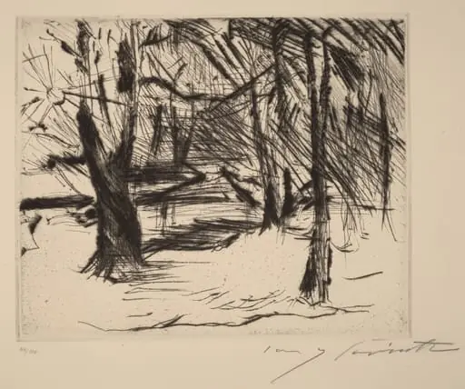 Bäume mit Sonne (Trees in the Sun), by Lovis Corinth