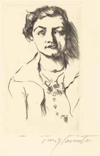 Bildnis einer Jungen Dame—Anneliese Halbe (Portrait of a Young Woman—Anneliese Halbe), by Lovis Corinth