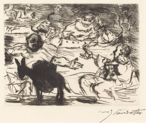 Das Gastmahl des Trimalchio: pl. V (The Banquet of Trimalchio: pl. V), by Lovis Corinth