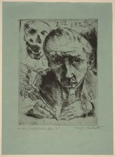 Death and the Artist (Tod und Künstler), by Lovis Corinth
