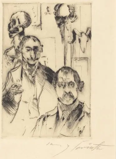 Doppelbildnis mit Skelett (Double Portrait with Skeleton), by Lovis Corinth