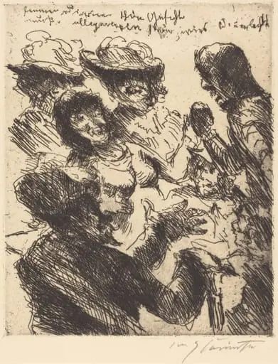 "Einer dirne schön gesicht muss allgemein sein wie's sonnenlicht" ("A Pretty Girl's Face is Like the Sunshine"), by Lovis Corinth
