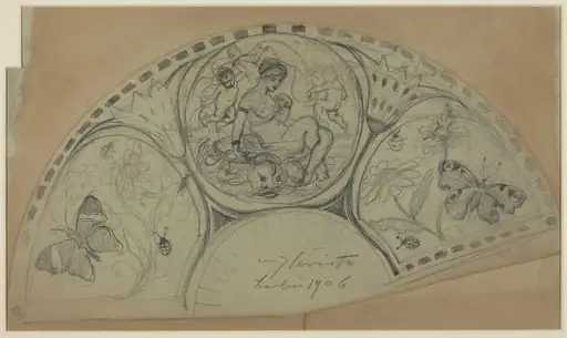 Fan Design [recto], by Lovis Corinth