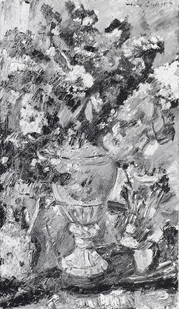 Flieder in Meißner Vase, by Lovis Corinth