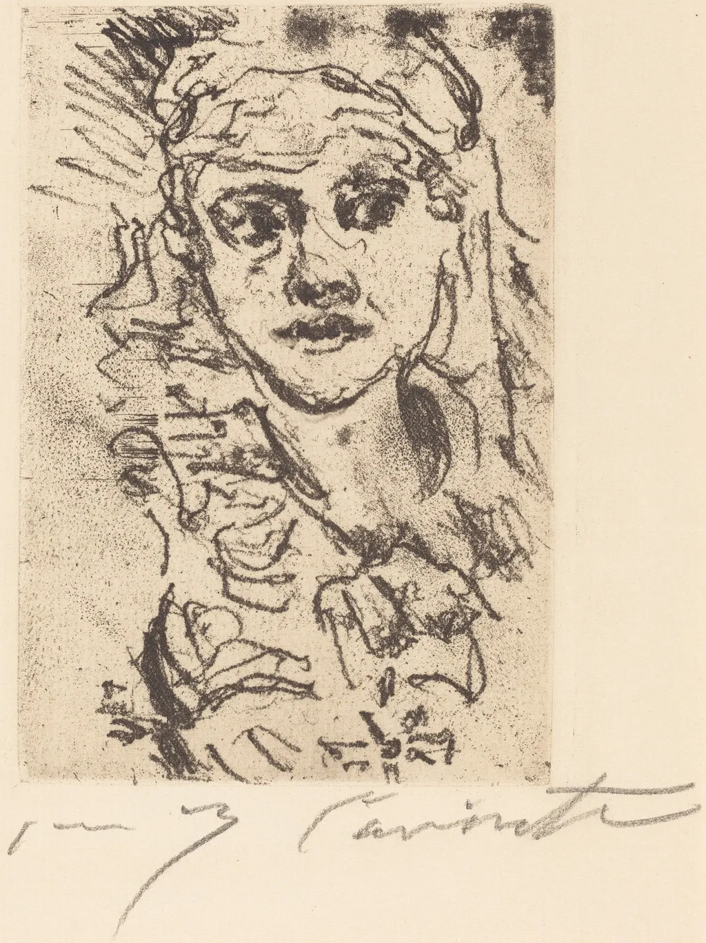 Henny Porten, by Lovis Corinth, ink, 1923
