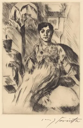 Interieur mit Frau (Interior with Woman), by Lovis Corinth