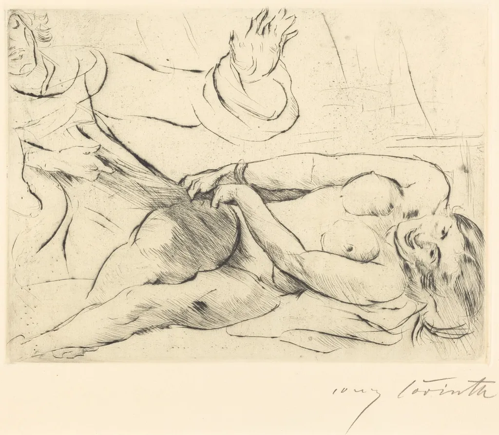 Joseph und Potiphars Weib II (Joseph and Potiphar's Wife II), by Lovis Corinth, ink, 1915
