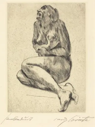 Kauernder weiblicher akt (Crouching Female Nude), by Lovis Corinth