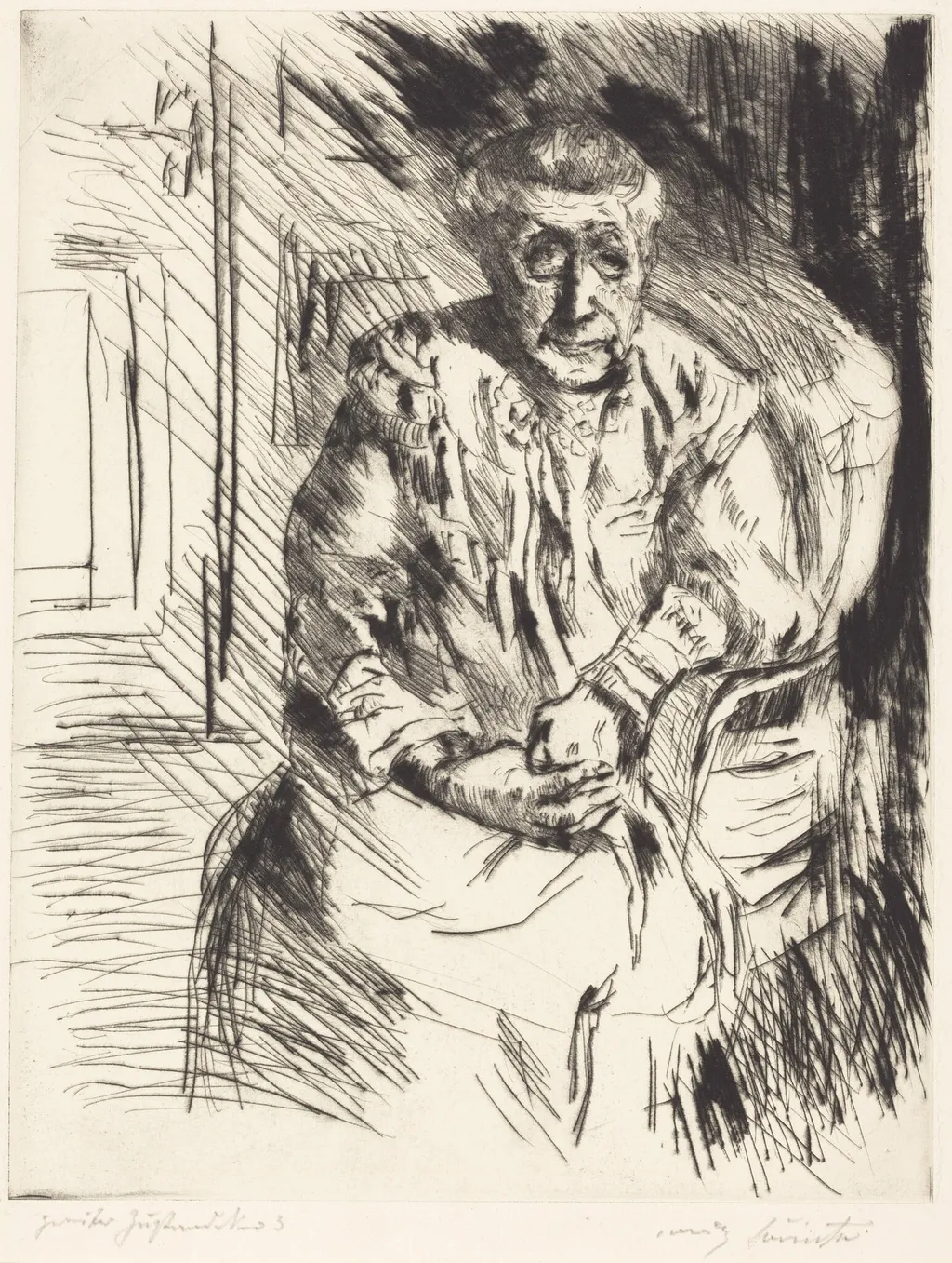 Ma Belle Mere (Mother-in-Law), by Lovis Corinth, ink, 1919