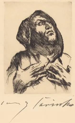 Mönch mit Erhobenem Blick (Monk Gazing Upward), by Lovis Corinth