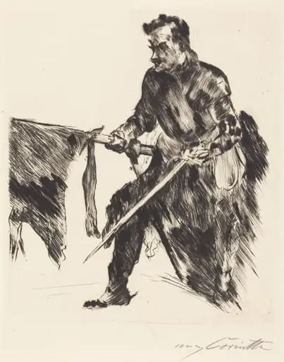 Rudolf Rittner als Florian Geyer (Rudolf Rittner as Florian Geyer), by Lovis Corinth
