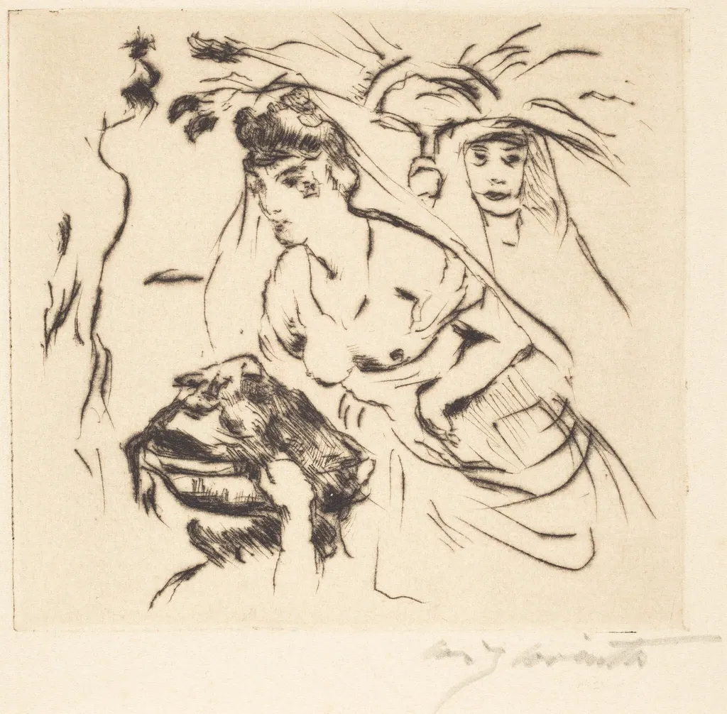 Salome, by Lovis Corinth, ink, 1916