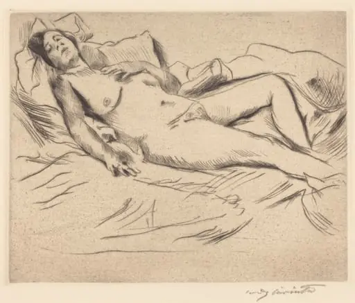 Schlafende (Sleeping Woman), by Lovis Corinth