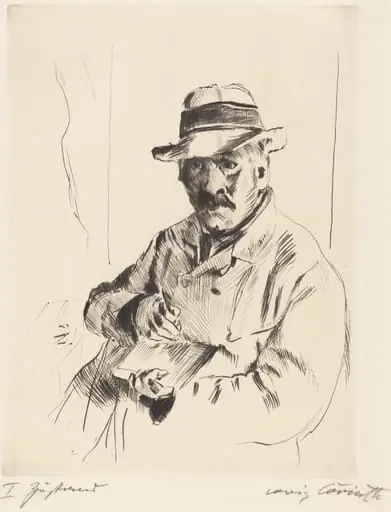 Selbstbildnis im Strohhut (Self-Portrait in a Straw Hat), by Lovis Corinth
