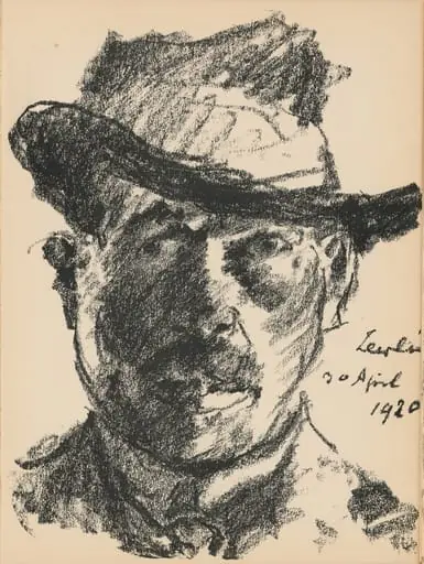 Selbstbildnis (Self-Portrait) from Deutsche Graphiker der Gegenwart (German Printmakers of Our Time), by Lovis Corinth