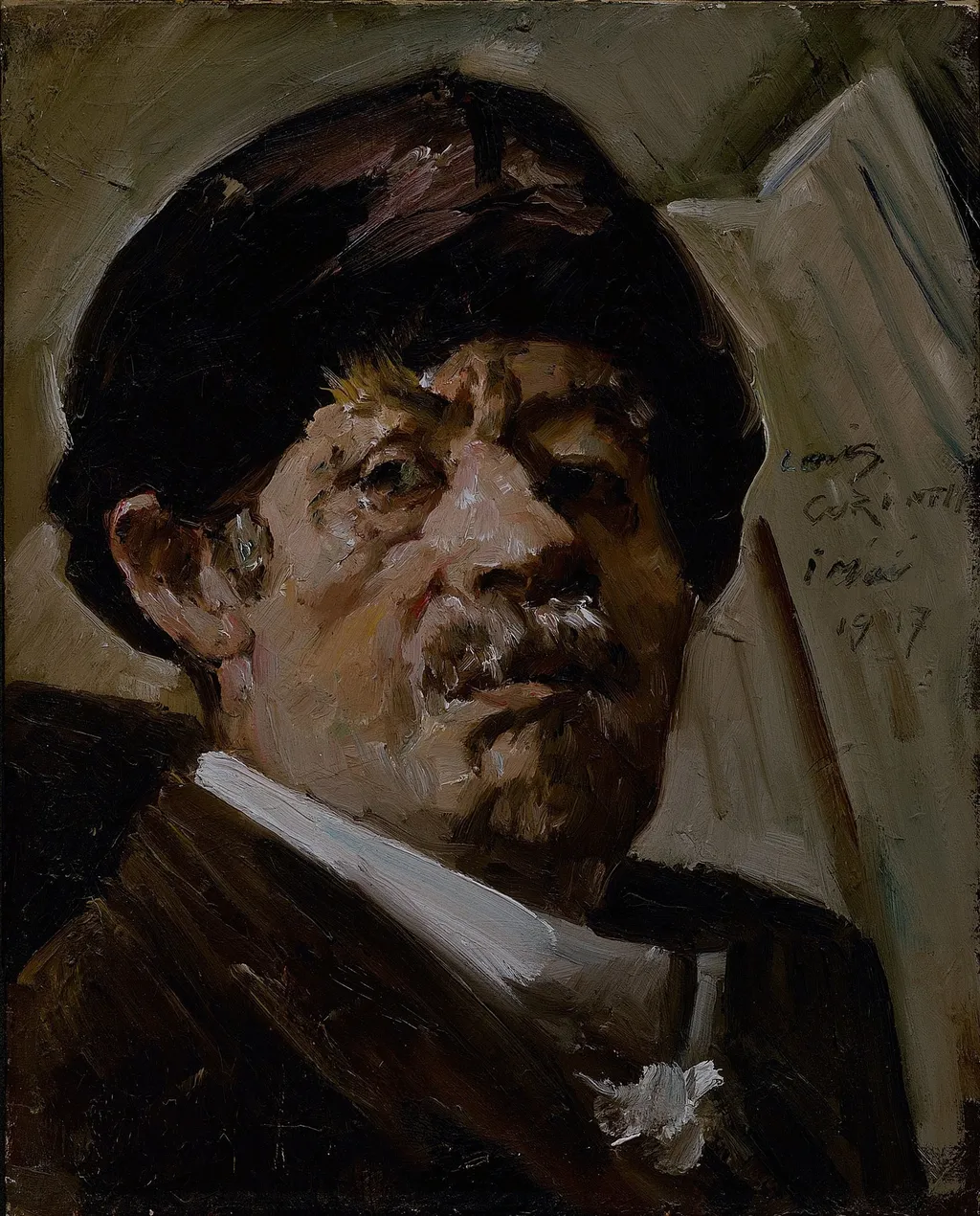 Self-Portrait, by Lovis Corinth, oil, 1917