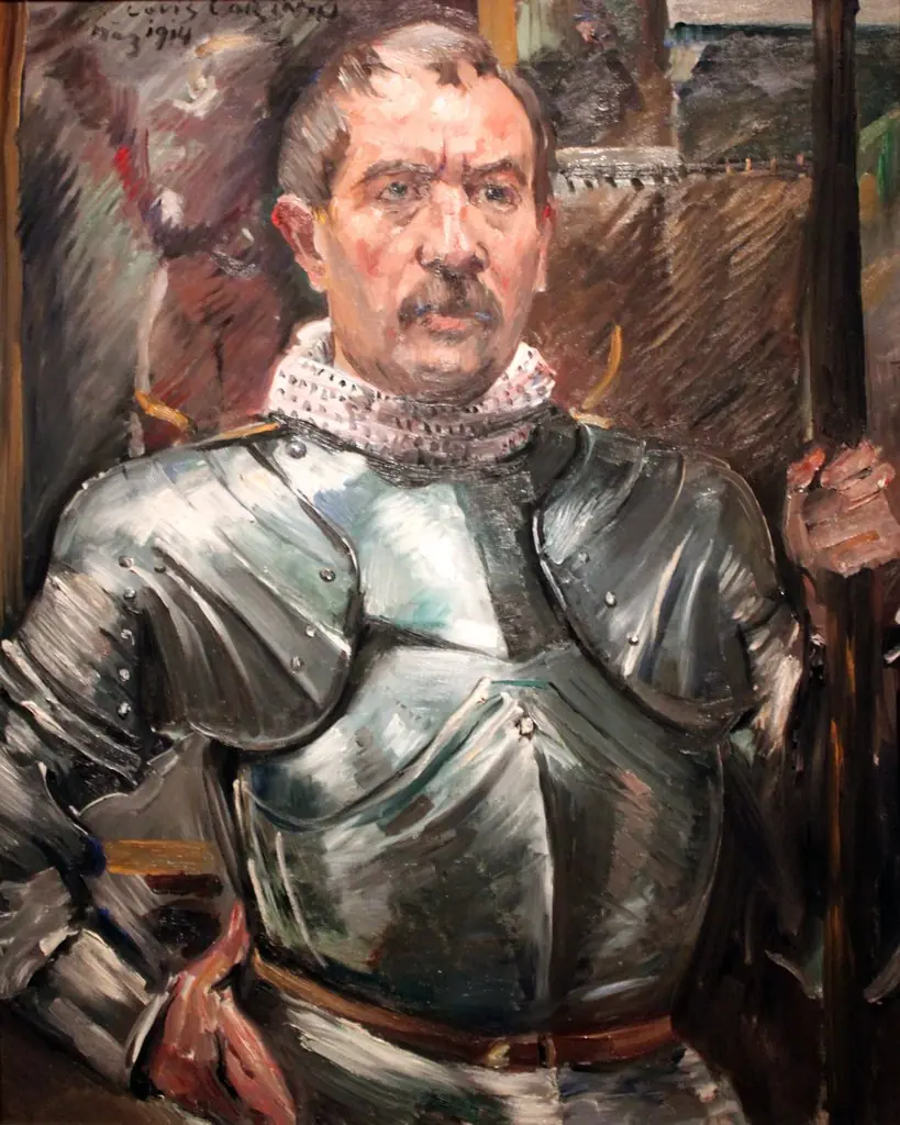 Self-portrait in armor, by Lovis Corinth