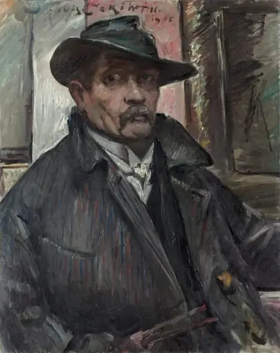 Self-Portrait with Hat and Coat, by Lovis Corinth