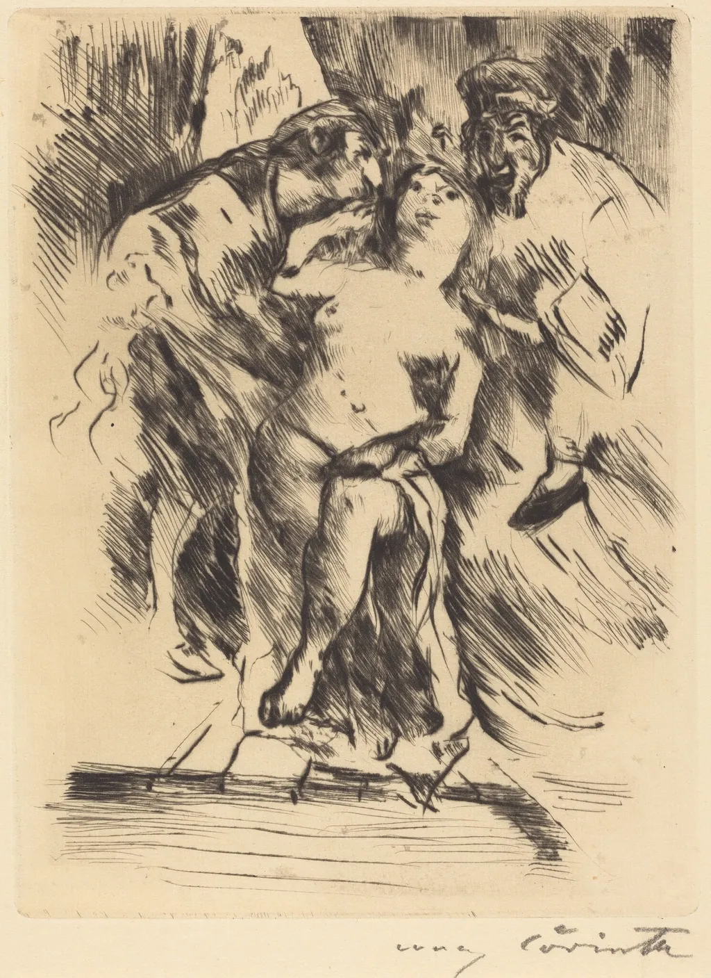 Susanna im Bade (Susanna in the Bath), by Lovis Corinth, ink, 1914