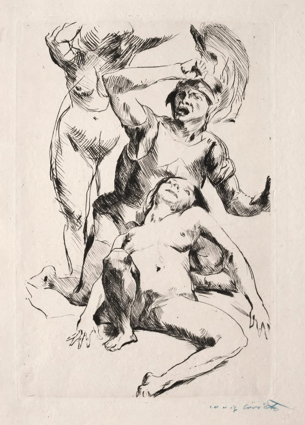 Theseus and Ariadne, by Lovis Corinth, 1914