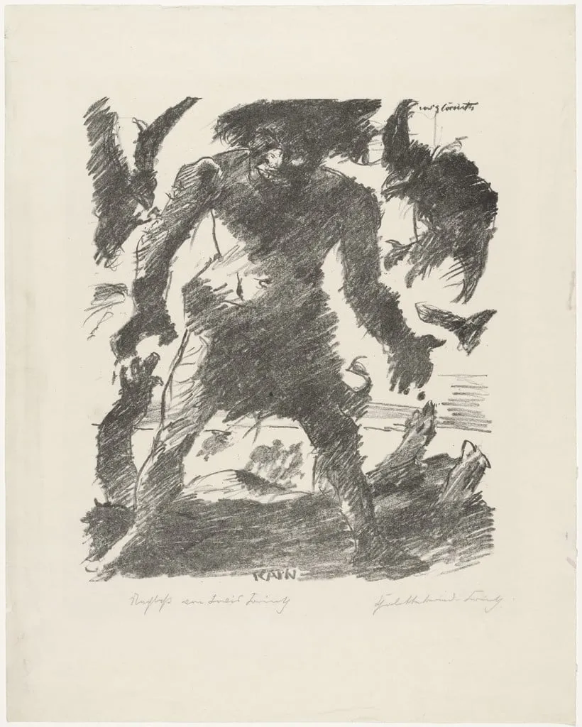 Untitled, by Lovis Corinth, ink, 1915