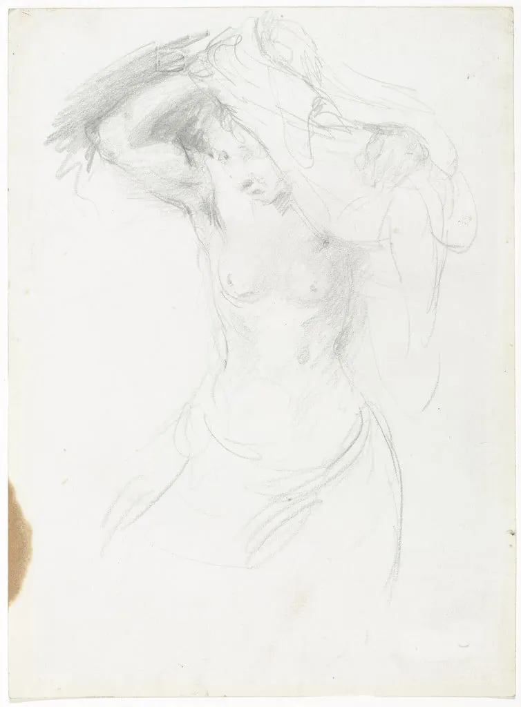 Untitled, by Lovis Corinth, graphite, 1910