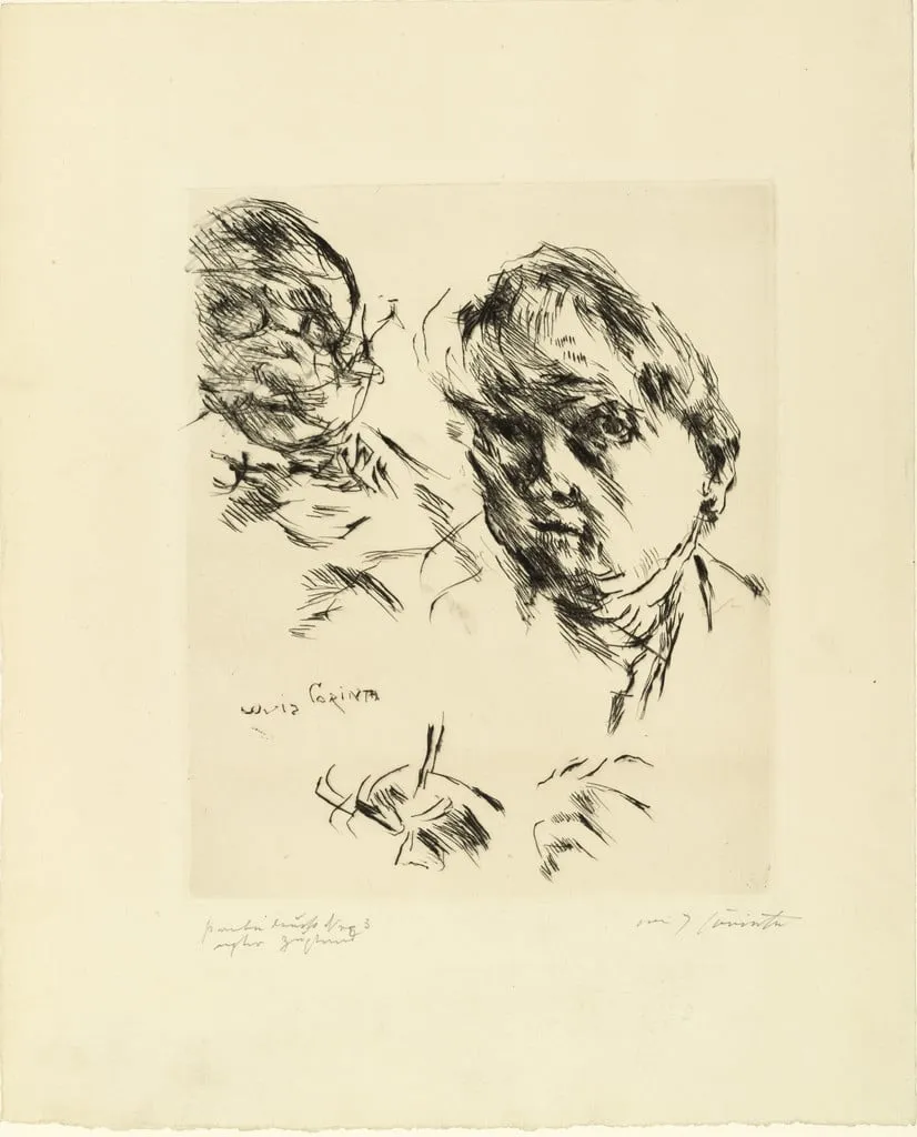 Untitled, by Lovis Corinth, ink, 1924