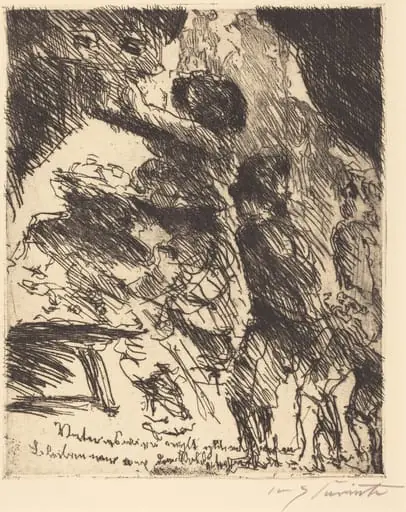 "Vater, es wird nicht gut ablaufen, bleiben wir von dem soldatenhaufen" ("Father, This Won't Turn Out Well, We should stay away from the gang of soldiers"), by Lovis Corinth