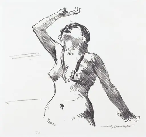 Weiblicher Akt in Abwehr (Female Nude Defending Herself), by Lovis Corinth