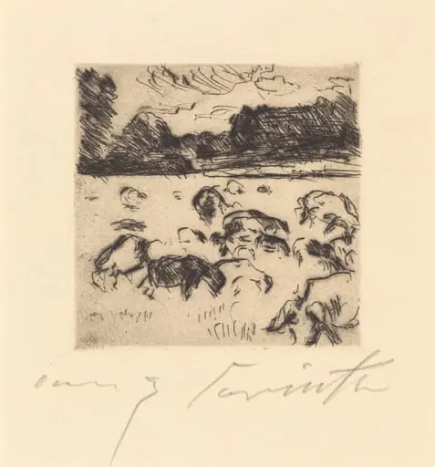 Weidende Schafe (Grazing Sheep), by Lovis Corinth