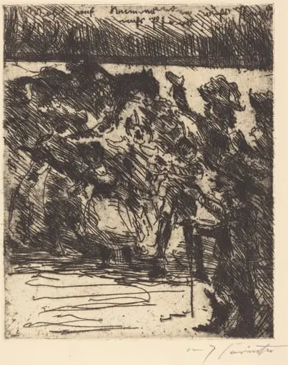 "Wohl auf, kameraden, aufs pferd, aufs pferd! Ins feld, in die freiheit gezogen!" ("Come On, Comrades, to Horse, to Horse! To Battle, Bound for Liberty!"), by Lovis Corinth
