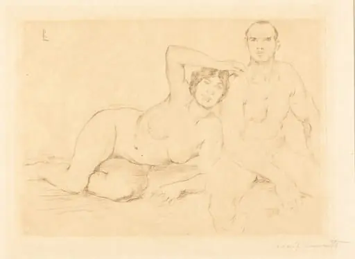 Zwei Menschen (Two Nudes), by Lovis Corinth