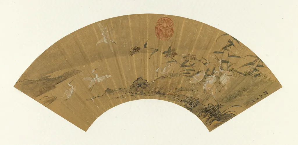 Egrets in Flight, by Lü Ji, unspecified
