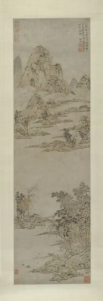 Pulling Oars under Clearing Autumn Skies (Distant Mountains), by Lu Zhi