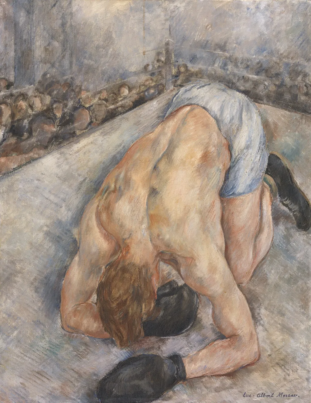 The Knock-Out, by Luc Albert Moreau, oil, 1927