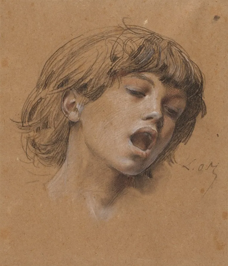 Head of a Boy Singing (Study for Music), by Luc-Olivier Merson, 1898