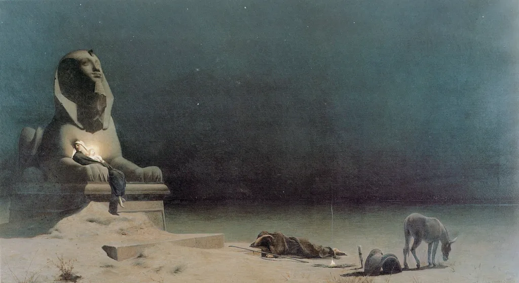 Rest on the Flight into Egypt, by Luc-Olivier Merson, oil, 1890