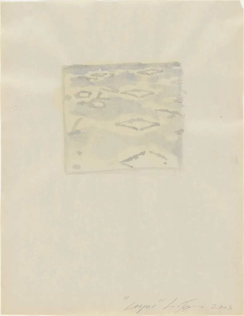 Untitled, by Luc Tuymans, gouache, 2003