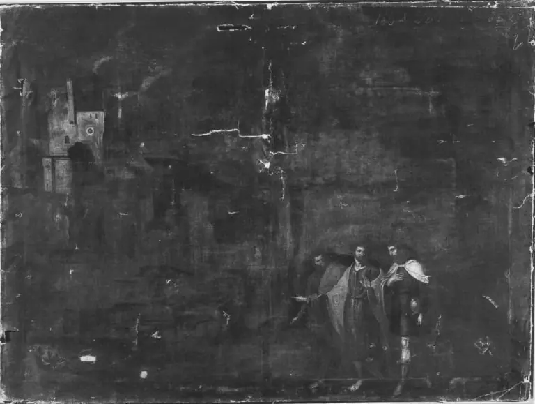 Gang nach Emmaus (?), by Luca Cambiaso
