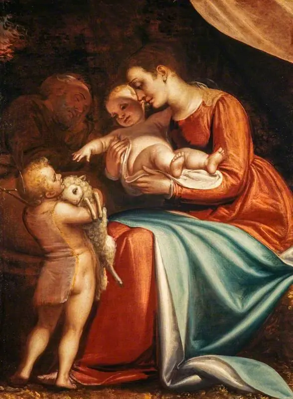 The Holy Family with the Infant Saint John the Baptist, by Luca Cambiaso